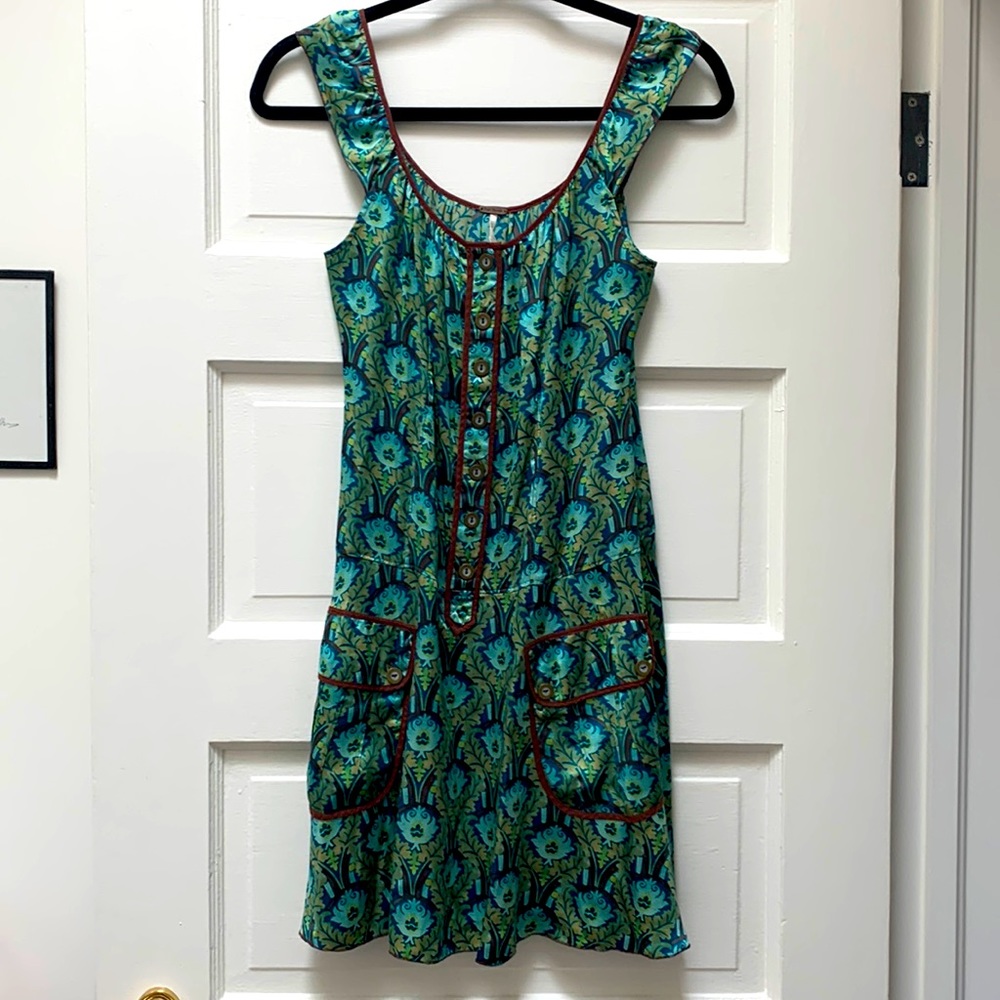 Free People Silk Floral Dress Size 0